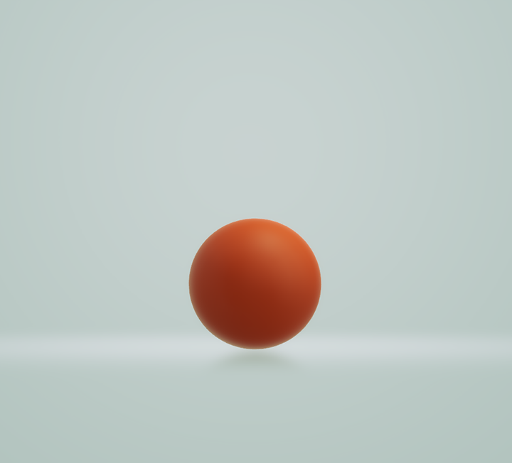 boule en 3D orange
